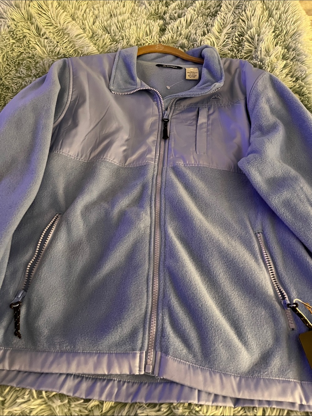 SNOZU NWT FLEECE / NYLON LIGHT BLUE WOMANS JACKET XL